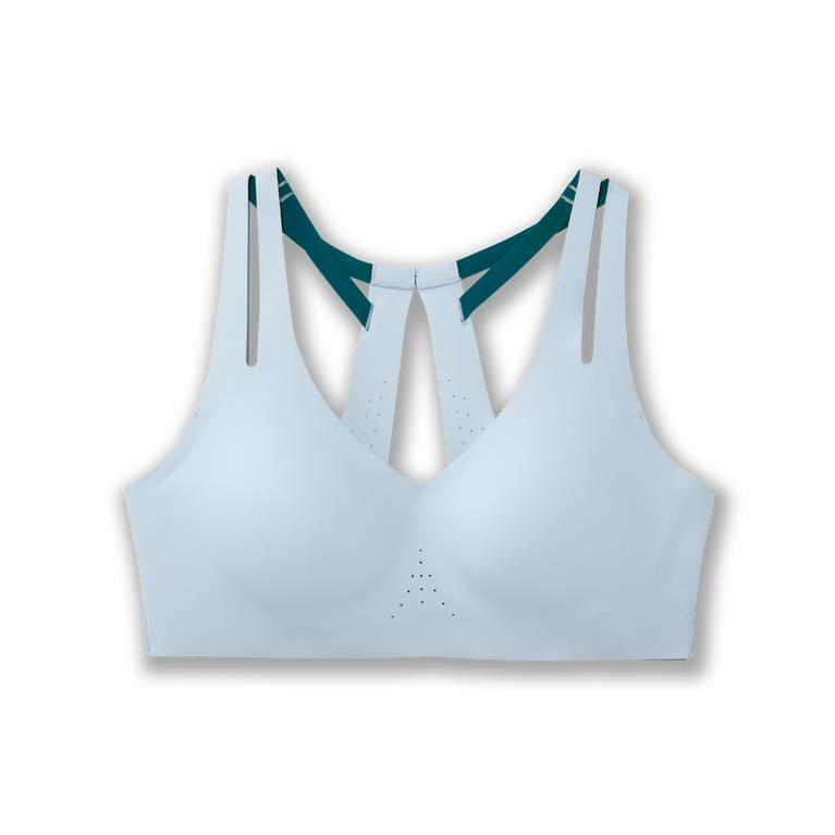 Brooks Dare Strappy Running Bra - Women's - Arctic/PaleTurquoise (96135-TPQH)